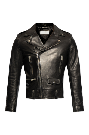 Saint Laurent Leather jacket with belt | Men's Clothing | Vitkac
